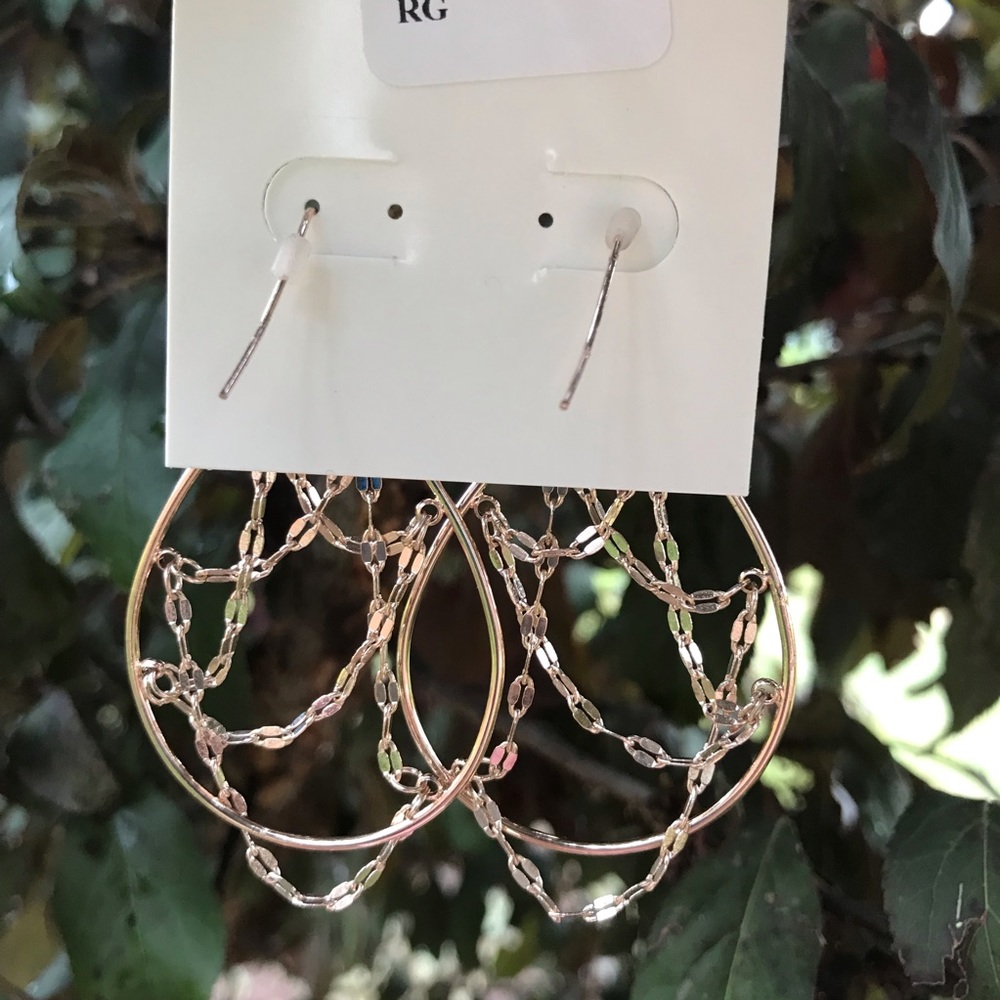 Rose Gold Chandelier Earrings - Picture 4 of 4